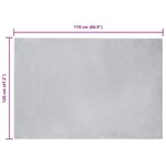 vidaXL Tapis en Fourrure Synthétique de Lapin Gris 120 x 170 cm