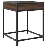 vidaXL Table basse avec LED Infinity chêne marron 40x40x51 cm
