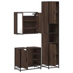 vidaXL Ensemble de meubles de salle de bain 3 Pièces Chêne marron