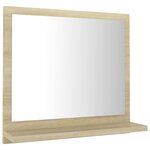vidaXL Miroir salle de bain chêne sonoma 40x10 5x37cm Bois ingénierie