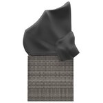 Lit de salon d'extérieur toit et coussins gris résine tressée 02_0012020