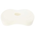 vidaXL Coussin pour le cou Blanc 53 x 35 x 11 cm Polyester