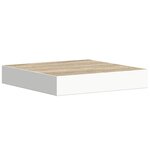 vidaXL Étagères murales 4 Pièces Chêne et blanc 23x23 5x3 8 cm MDF