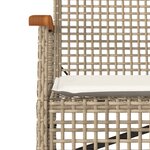 vidaXL Banc de jardin avec coussin beige résine tressée et acacia