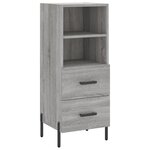 vidaXL Buffet haut Sonoma gris 34 5x34x180 cm Bois d'ingénierie