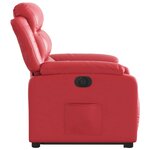 vidaXL Fauteuil inclinable électrique rouge similicuir