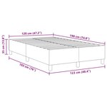 vidaXL Cadre de lit plateforme Gris foncé 120 x 190 cm tissu