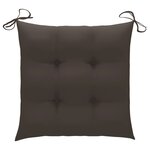 vidaXL Chaises de jardin lot de 8 avec coussins taupe Bois teck solide
