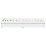 vidaXL Cadre de lit avec tiroirs blanc 75x190 cm bois d'ingénierie