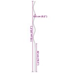 vidaXL Supports de plantes en spirale 5 Pièces Acier galvanisé 110 cm