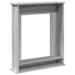 VidaXL Cadre de cheminée sonoma gris 75x20x87 5 cm bois d'ingénierie