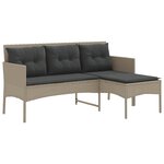 vidaXL Ensemble de canapé de jardin avec coussin 2 Pièces polyrotin