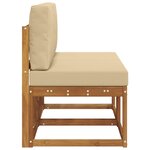 vidaXL 2 Pièce Sofa de milieu extérieur Bois d'Acacia Massif Naturel