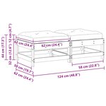 vidaXL Repose-pieds de jardin Bois de pin massif Brun cire