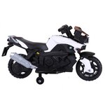 Moto Electrique 20W pour Enfant - 90L x 42l x 58H cm - Roulettes de soutien, Marche AV/AR, Phares fonctionnels, Bruitages moteur