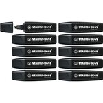 Marqueur BOSS ORIGINAL Marker Noir x 10 STABILO
