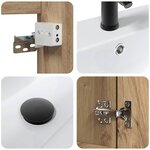 vidaXL Meuble de salle de bain avec robinet Chêne artisanal