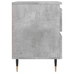 vidaXL Table de chevet gris béton 40x35x50 cm bois d’ingénierie