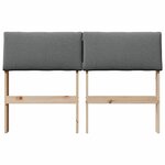 vidaXL Tête de lit capitonnée Gris foncé 120 cm Pin massif