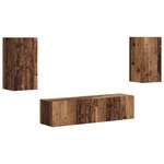 vidaXL Ensemble meuble TV 4 Pièces Bois ancien Bois d'ingénierie