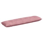 vidaXL Coussin de Dos Rose 180 x 50 cm Tissu en velours côtelé