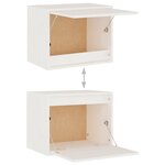 vidaXL Meubles TV 5 Pièces Blanc Bois massif de pin