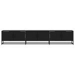 vidaXL Meuble TV noir 210x35x41 cm bois d'ingénierie