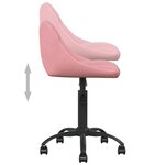 vidaXL Chaise de bureau Rose Velours