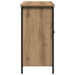 Bahut vidaXL Artisan Chêne 100x35x70 cm Bois d'ingénierie et Acier