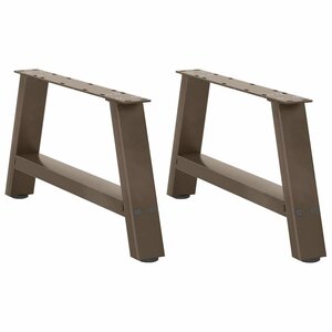 vidaXL Pieds de table basse en forme de A  2 pièces  70 x (30-31) cm  acier