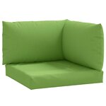 vidaXL Coussins de palette lot de 3 vert mélangé tissu
