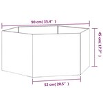 vidaXL Jardinière Rouillé 90x90x45 cm Acier corten