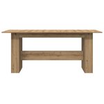 vidaXL Table à manger chêne artisanal 180x90x76 cm bois d'ingénierie