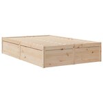 vidaXL Lit bibliothèque sans matelas 140x190 cm bois de pin massif