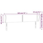vidaXL Tête de lit avec oreilles Rose 183x23x78/88 cm Velours