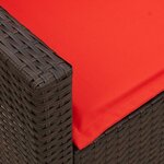 vidaXL Canapé de jardin avec coussins 5 places brun résine tressée