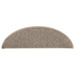 vidaXL Tapis de marches d'escalier 15 Pièces Marron 56x17x3 cm