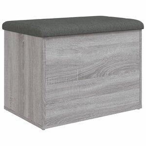 vidaXL Banc de rangement sonoma gris 62x42x45 cm bois d'ingénierie