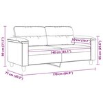 vidaXL Canapé à 2 places Taupe 140 cm Tissu microfibre