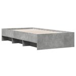 vidaXL Cadre de lit gris béton 90x200 cm bois d'ingénierie