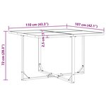 vidaXL Ensemble de salle à manger pour jardin 5 Pièces Noir Acier