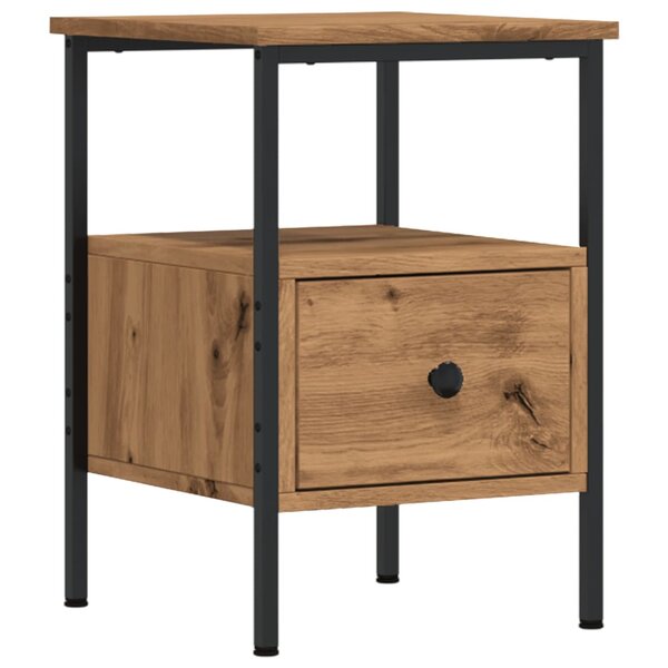vidaXL Table de chevet chêne artisanal 34x36x50 cm bois d'ingénierie