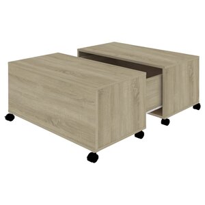 vidaXL Table basse chêne sonoma 75x75x38 cm bois d'ingénierie