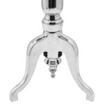 vidaXL Table auxiliaire ronde Aluminium Argenté