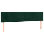 vidaXL Tête de lit à LED Vert foncé 200x5x78/88 cm Velours
