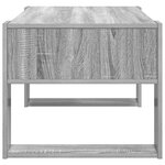vidaXL Table basse Gris Sonoma 92 x 53 x 45 cm Bois d'ingénierie