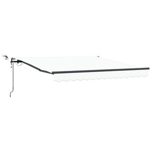 vidaXL Auvent rétractable Blanc 350 x 250 cm Polyester