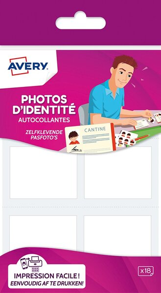 18 photos d'identité autocollantes