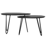LABEL51 Ensemble de 2 tables basses Frisk Noir