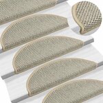 vidaXL Tapis d'escalier autocollants 30 Pièces 56x17x3 cm vert clair
